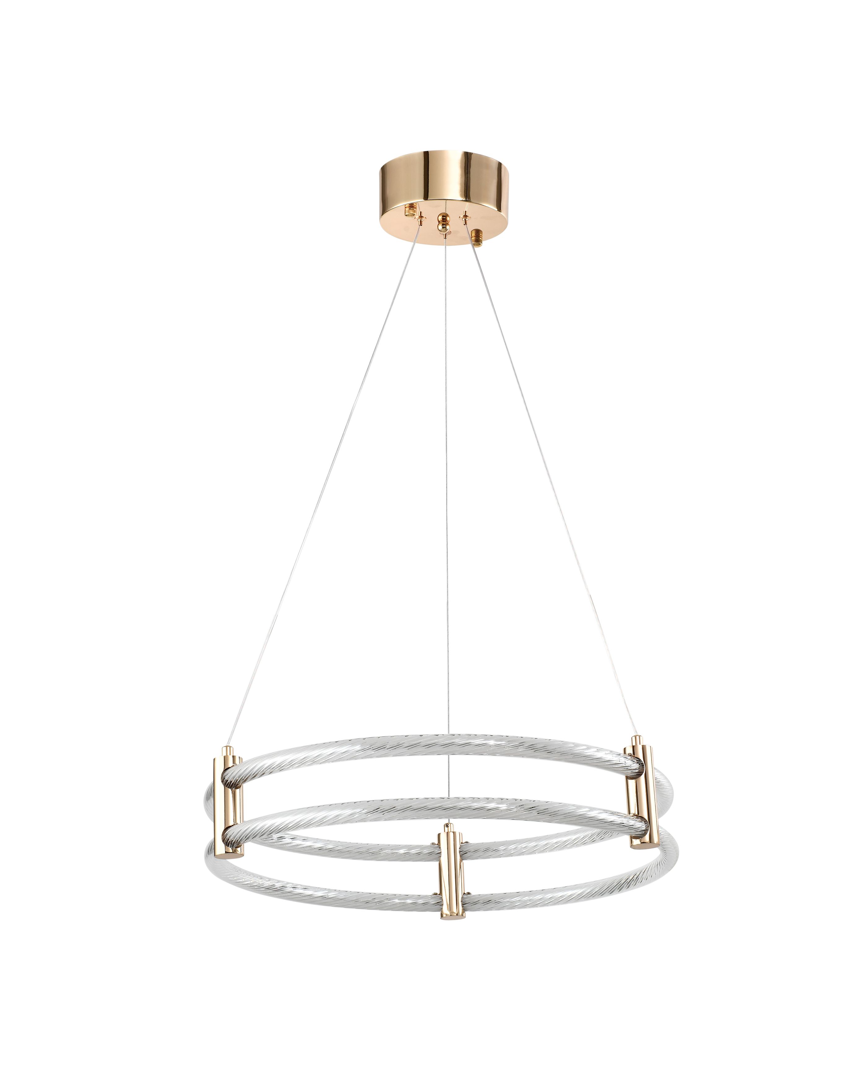 Светильник подвесной 50 см, LED 96W 4000K золото Zortes Ringer ZRS.57792.96