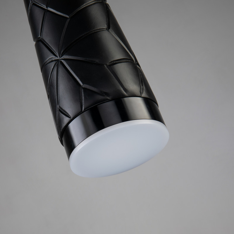 Подвес Favourite Vikont 2714-1P, D100*H400/1400, каркас черного цвета, плафон черного цвета