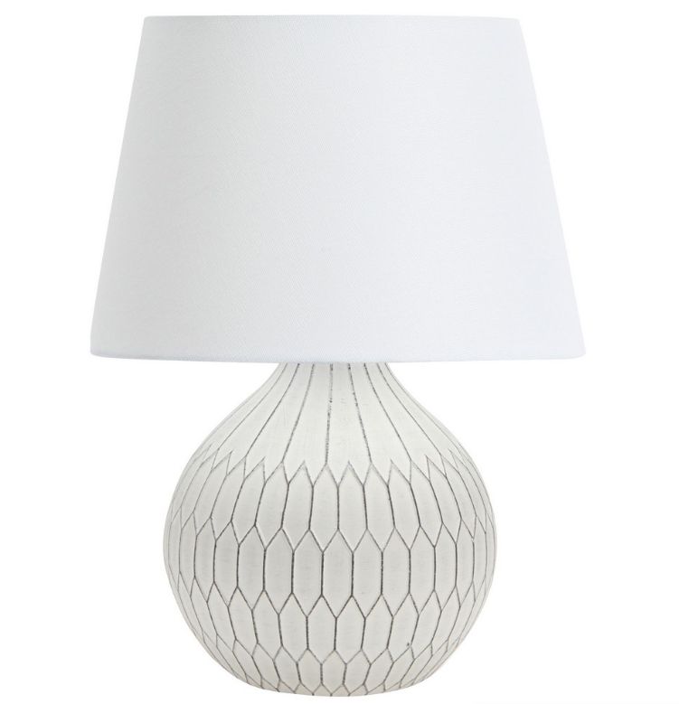 Настольная лампа Omnilux Ribolla OML-16604-01, белый-серый