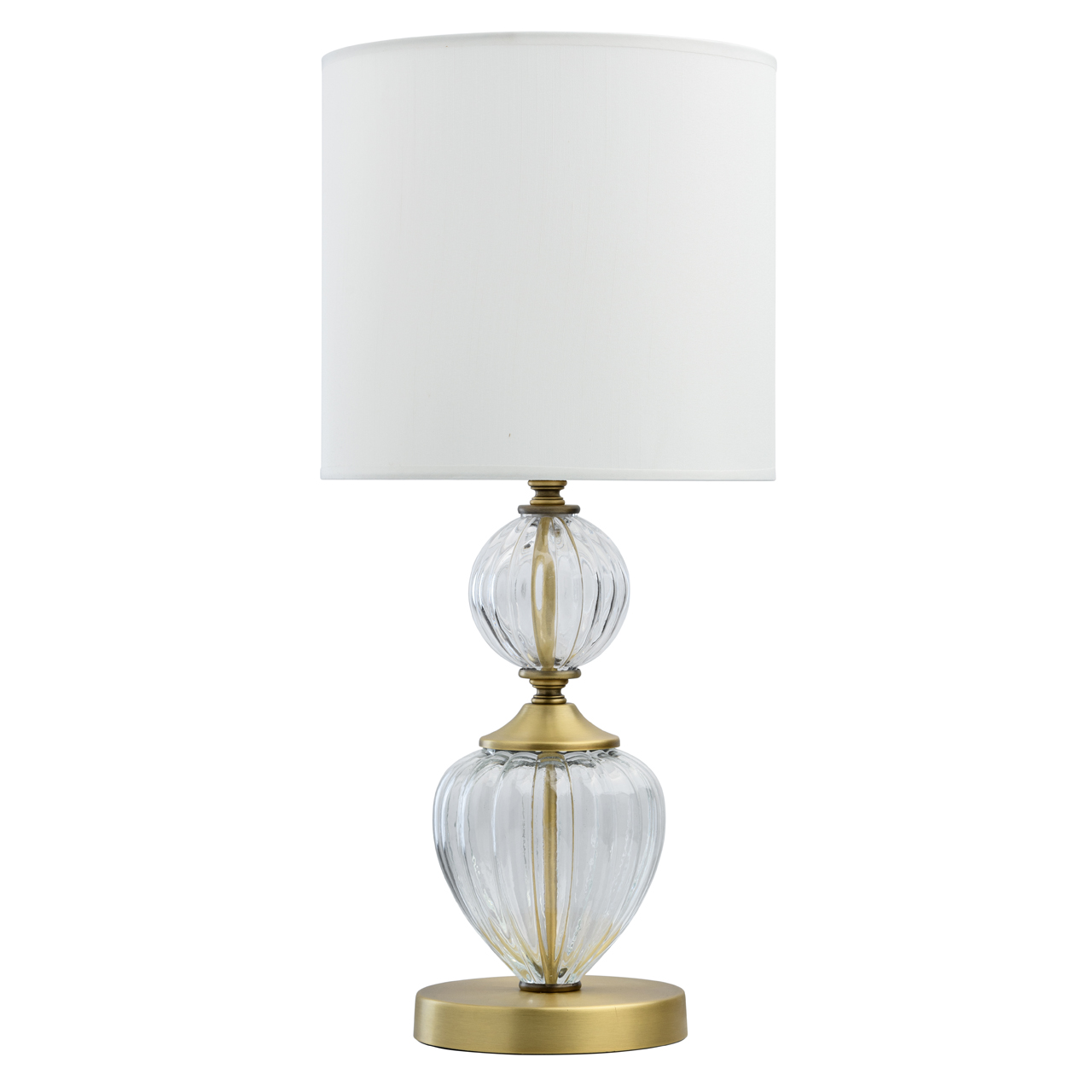 Настольная лампа 25*53 см, 1*E27 античная бронза/прозрачный Chiaro Оделия 619031001