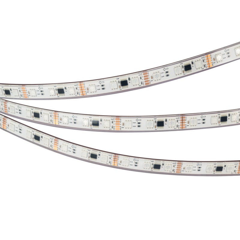 Лента герметичная DMX-PS-B60-12mm 12V RGB-PX3 (14 W/m, IP67, 5060, 5m), Arlight 039605. Цена указана за 5 метров. Продается кратно 5 метрам.