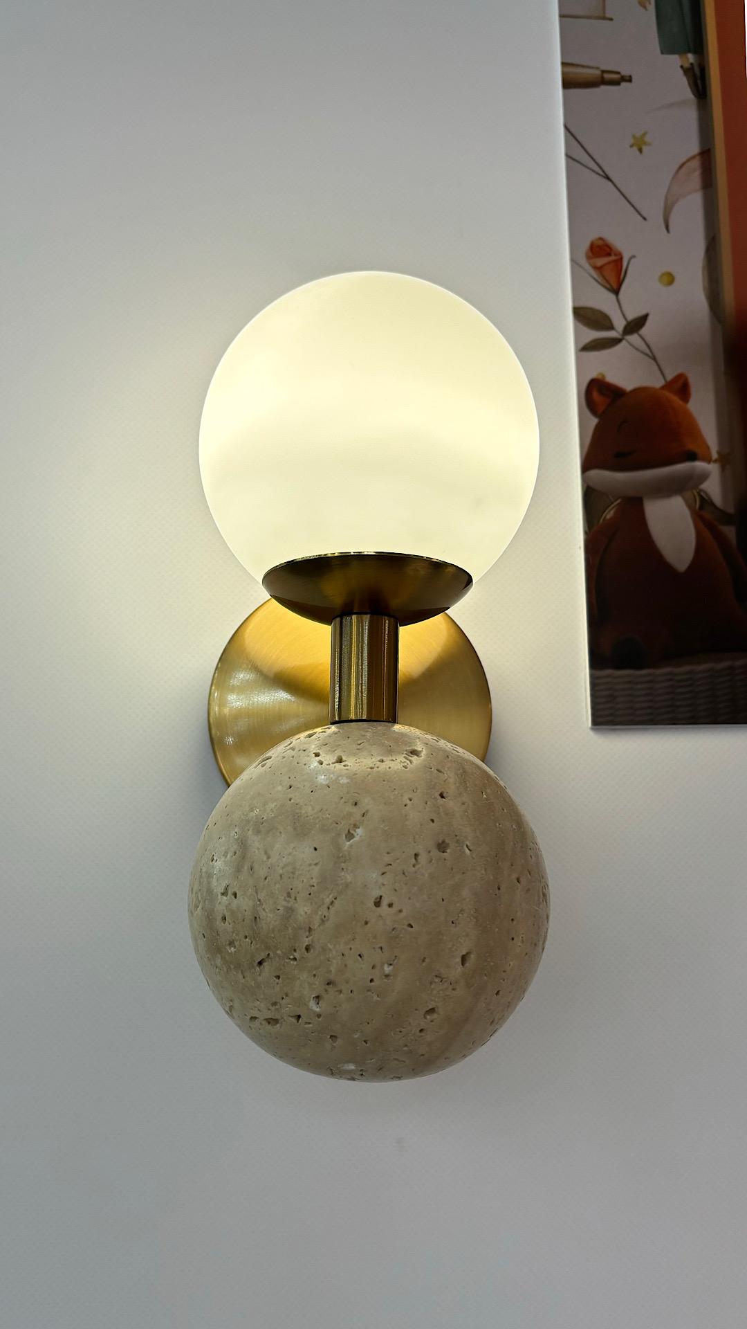 Бра 23 см, 6W, 3000K, Odeon Light Lolla 6625/6WL, латунь