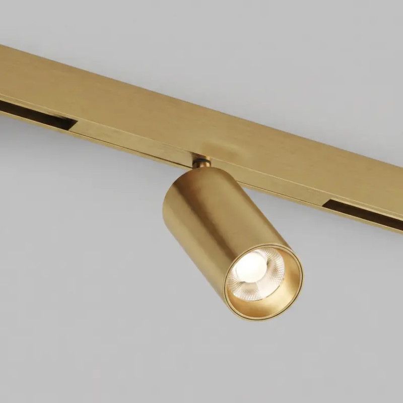 Светильник на шине 16*4,5*10 см, *LED*10W, 3000K, Denkirs SHINE PRIME SPOT 3000К | ШАЙН ПРАЙМ СПОТ 3000К DK4741-SB, сатинированная латунь