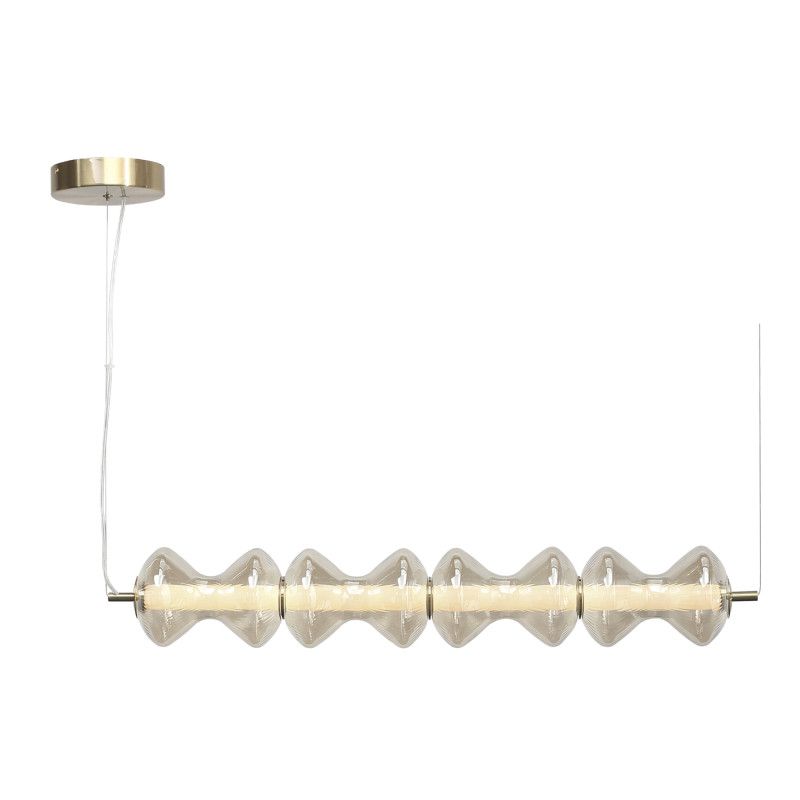 Подвесной светильник 90*14*-200 см, 1*LED, 22W, 3000K, ST-Luce Spine SL6136.223.01, золотой