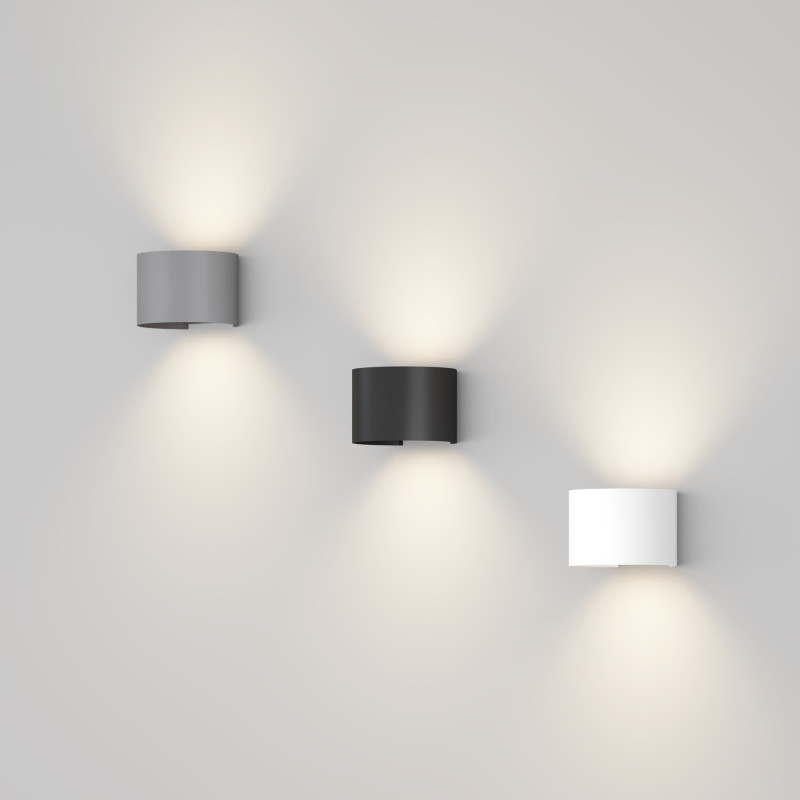 Уличный настенный светодиодный светильник Maytoni Fulton O573WL-L6GR серый