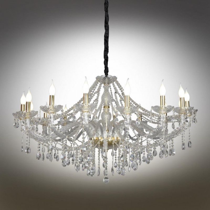 Подвесная люстра 120*96-180 см, 16*E14, 40W, Omnilux Omnilux  700 OML-70003-16, золотой