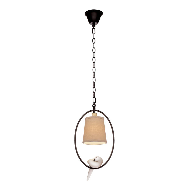 Подвесной светильник с птичкой LOFT1029A-1, коричневый состаренный