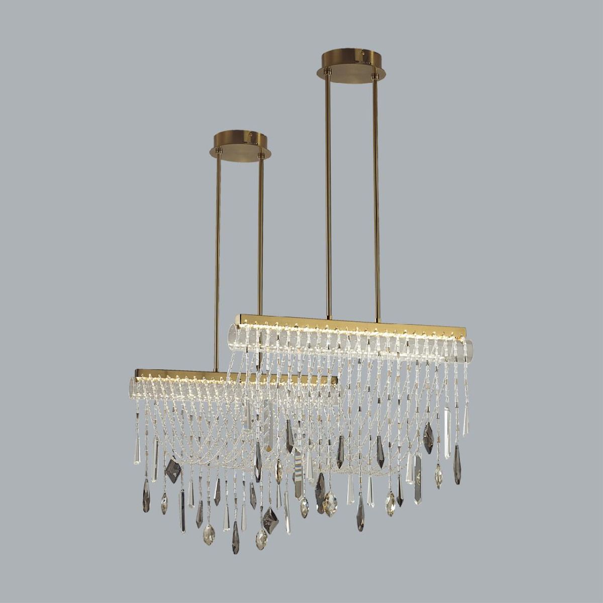 Потолочная люстра 82 см, 48W, 3000K, Odeon Light Hall Afina 5420/48L, бронза