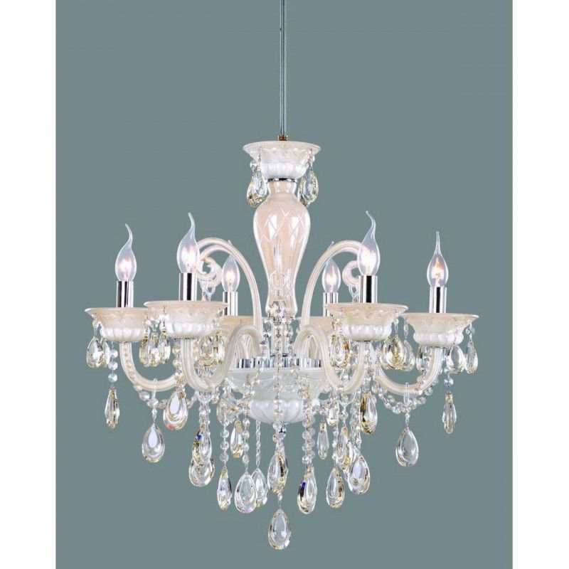 Подвесная люстра 65*110-160 см, 6*E14, 40W, Omnilux Omnilux 305 OML-30503-06, бежевый