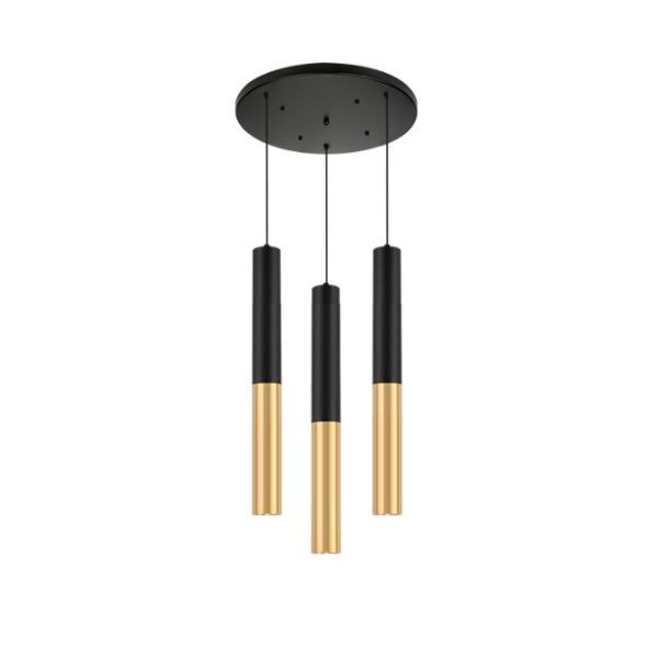 Светильник SPFD-35472 ЧЕРНЫЙ/ЗОЛОТО 200/200 D350/H1500/3/LED/7W/4000K