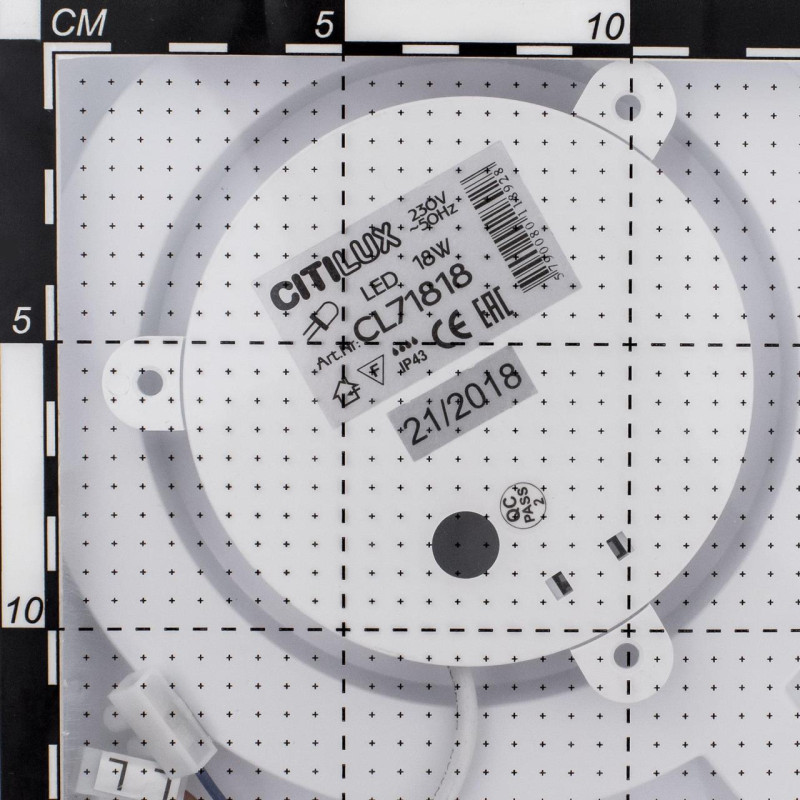 Светильник 30 см, 22W, 3400K с диммером Citilux Альпина 718K22 белый