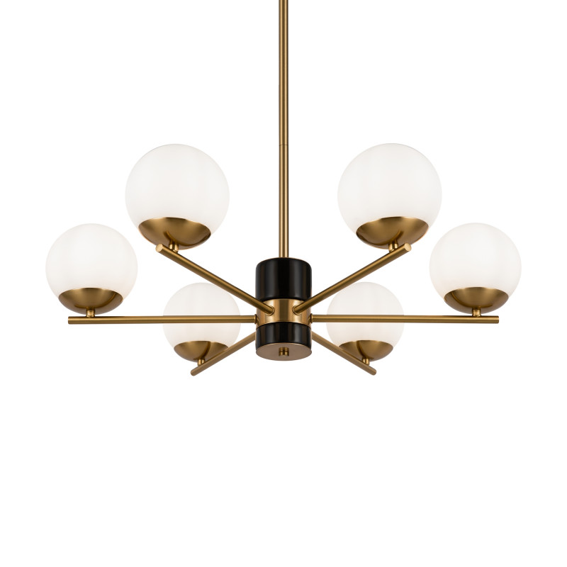 Светильник 67 см, Freya Marble FR5230PL-06BS, латунь