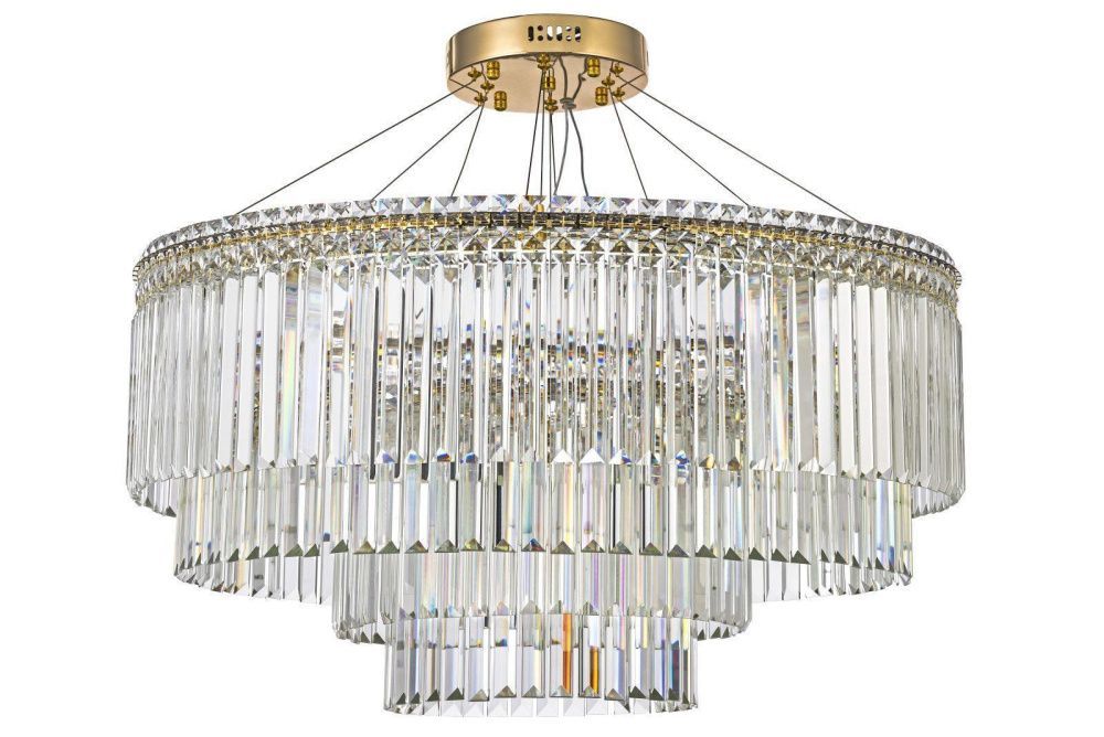 Люстра подвесная **41 см, Led лента*LED*134W, 3000/6000K, Arti Lampadari Ovindoli Gold Ovindoli L 1.5.80+40.101 G, Золото