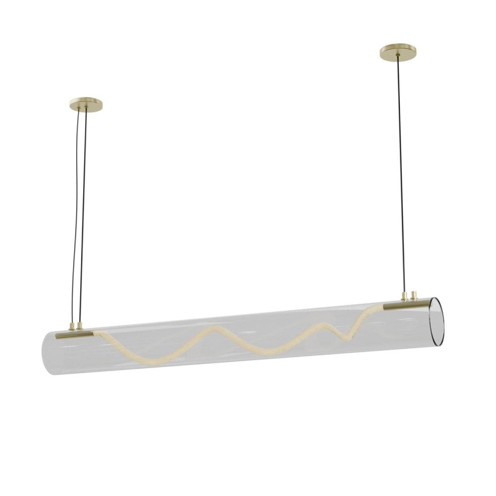 Светильник подвесной 150*19-150 см, 1*LED*48W, 3000-6000K, Lightera Luara LE102L-150G WIFI, золотой