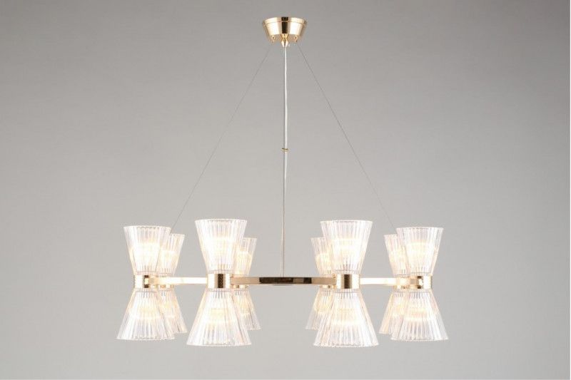 Подвесная люстра 85*70-170 см, 16*E14, 40W, Aployt Elinor APL.801.03.16, золотой