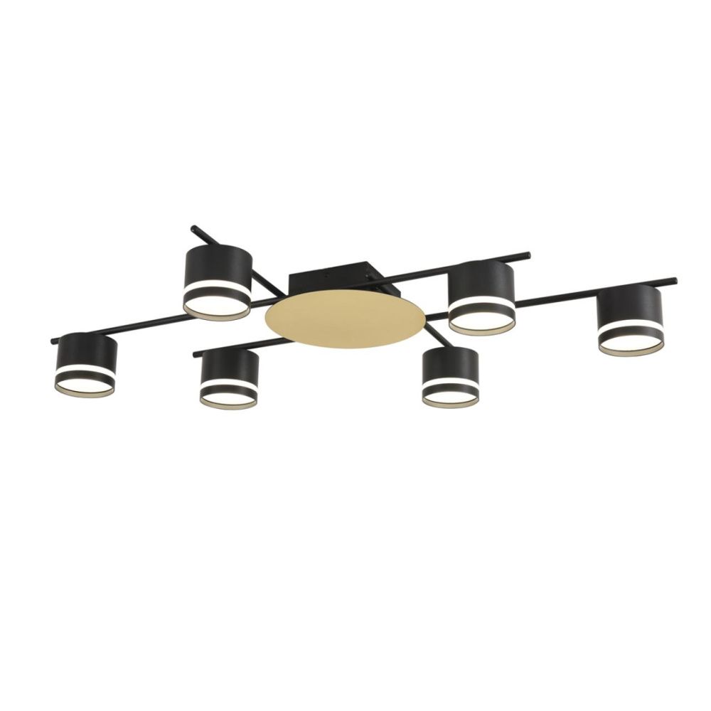 Светильник подвесной 87*57*12-12 см, 6*GX53 LED*7W, Lumion Benua LUM8304/6C, черный; золотой