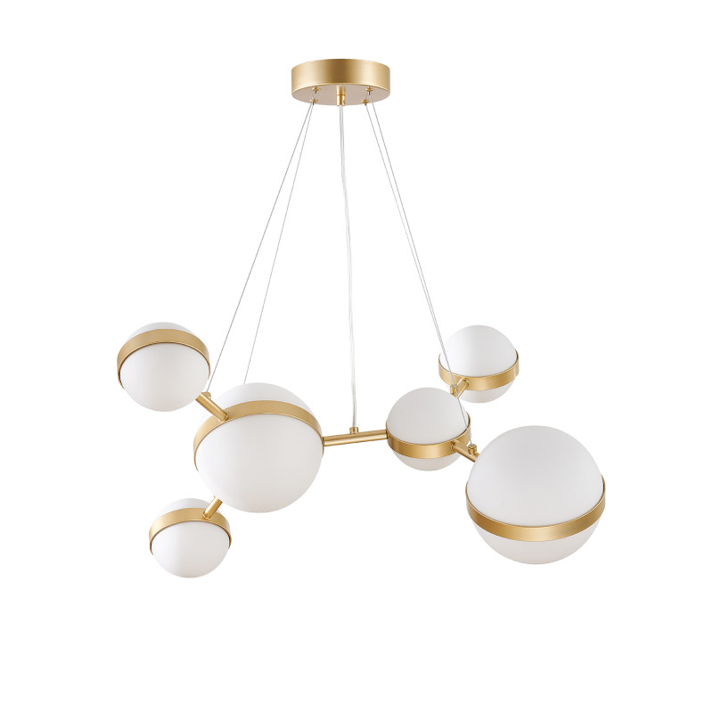 Подвесная люстра 70*40*135 см, 6*LED, 42W, 4000К, Favourite Asterismo 4448-6P золотой