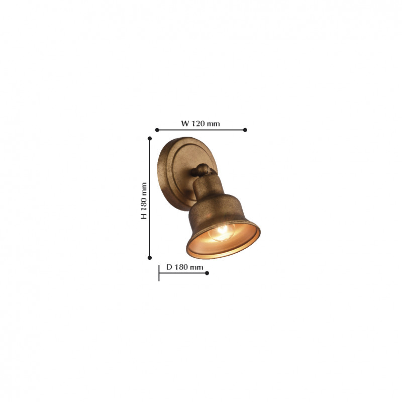 Бра Favourite Clochette 2024-1W, D180*W120*H190, коричневый