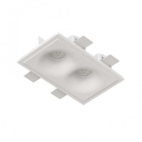 Встраиваемый потолочный гипсовый светильник Stellanova ELEKTRA DUO SN 018 IP65, белый, вр 31*19 см