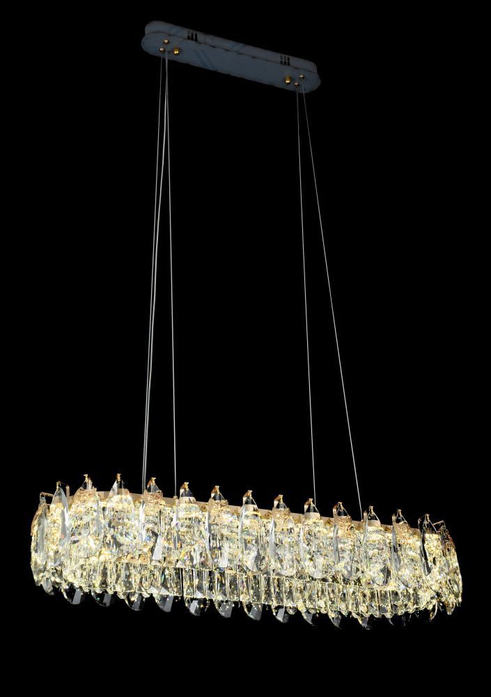 Люстра D907-L1200, L1200*300 / H170 LED, 120W, 3000/4000/6000K, Alva Donna, Золото