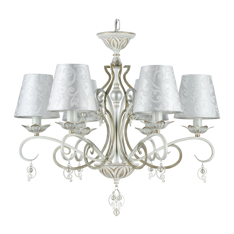 Подвесная люстра диаметр 63 см Maytoni Monile ARM004-06-W белое золото