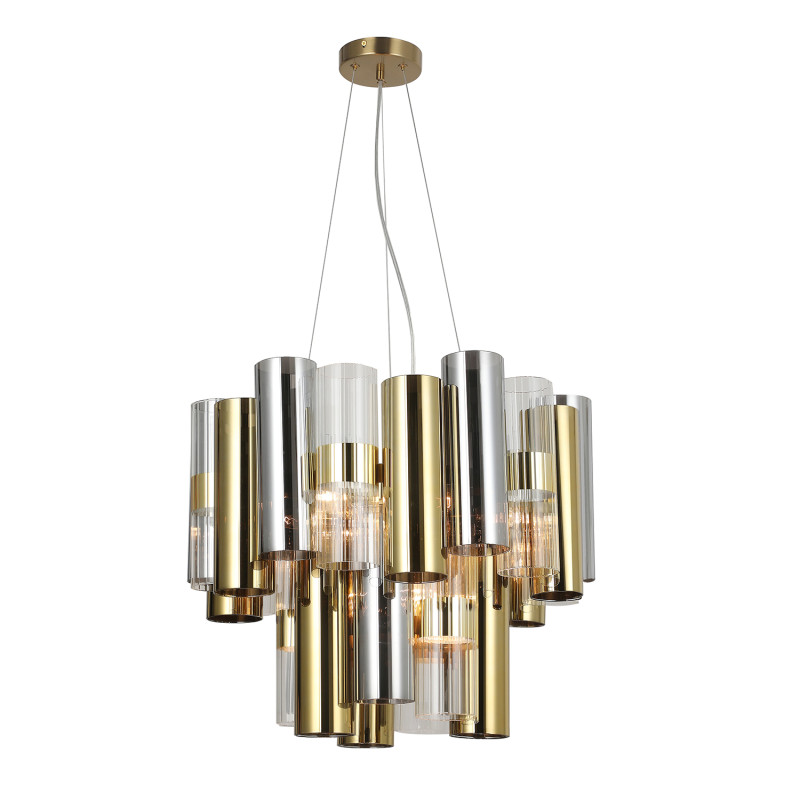 Подвесная люстра 55*120 см, 8*E14, 480W, Favourite Rulla 4477-8P золотой