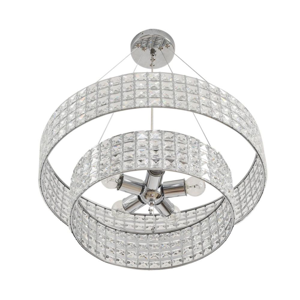 Люстра подвесная 8*48*80-80 см, 5*E27*60W, Lumion Narina 8378/5, хром