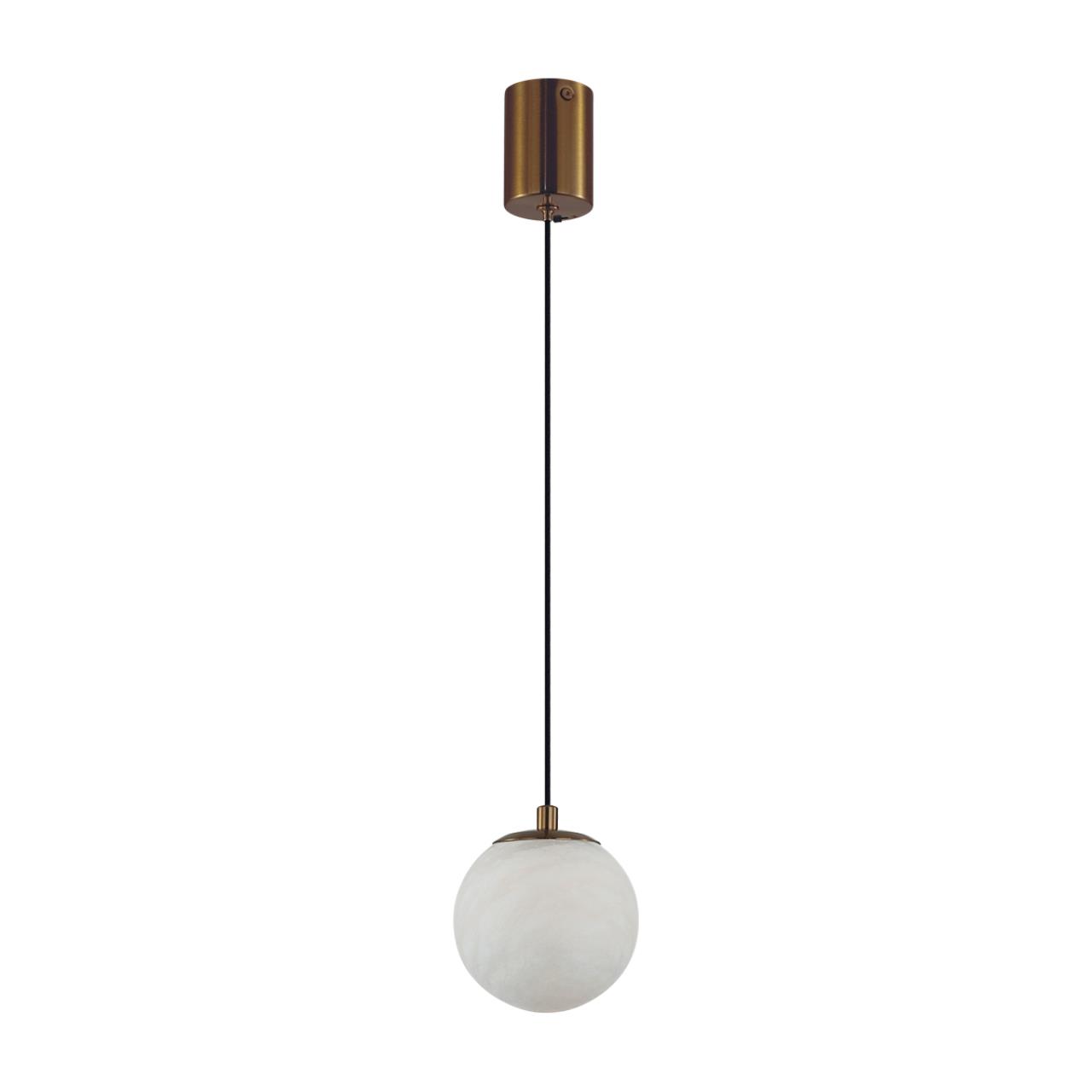 Подвесной светильник 1*LED*8W, 3000/3500/4000К, 616lm Odeon Light Marbella 6685/8L, под латунь