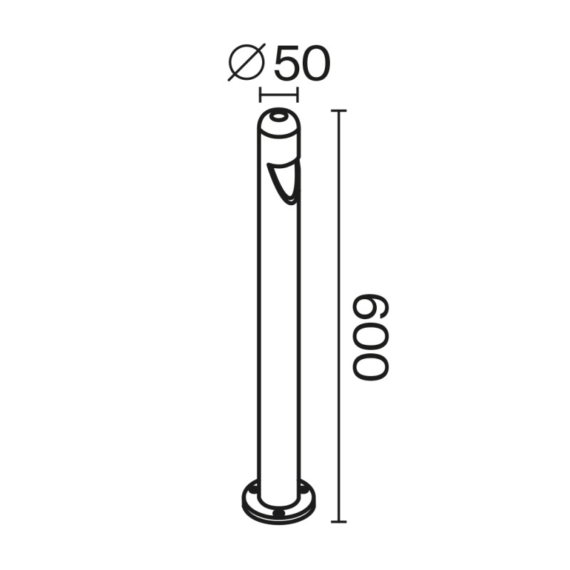 Светодиодный светильник 60 см, 5W, 3000K, Maytoni Hagen O423FL-L5GF, графит