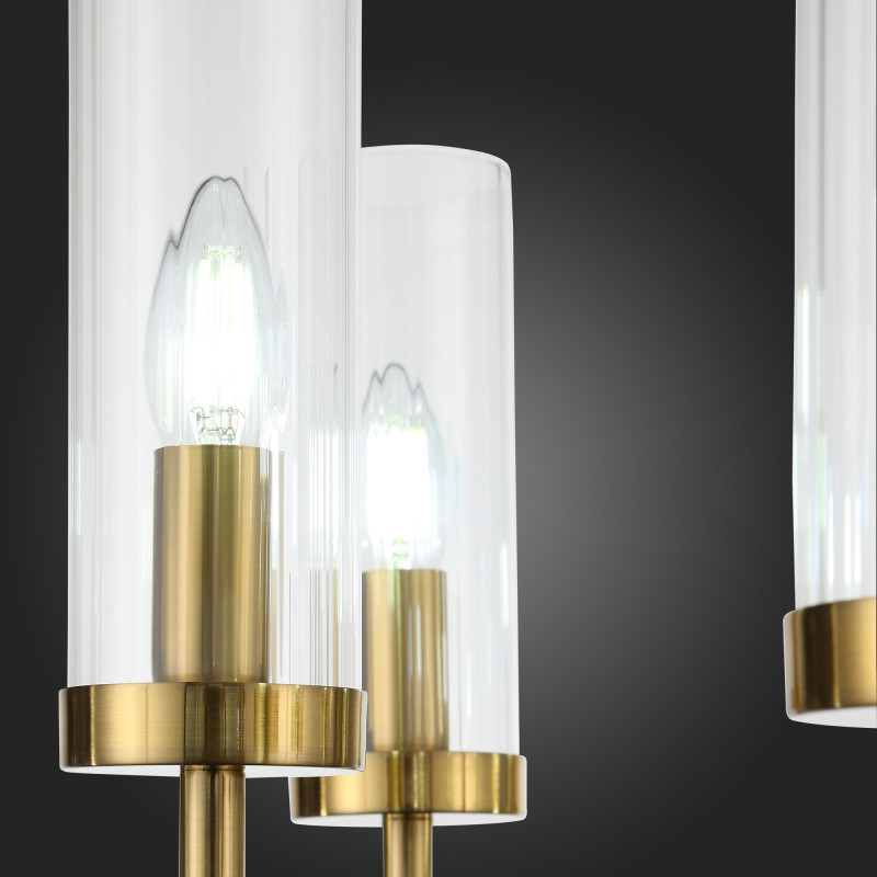 Люстра подвесная 60 см, 420W, ST LUCE ACAZIO SL1159.303.07 Латунь