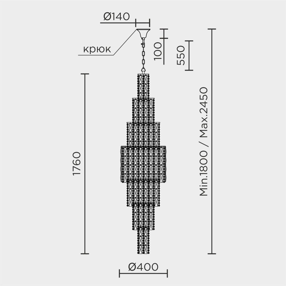 Подвесная люстра MODELUX ML.900.20 CR