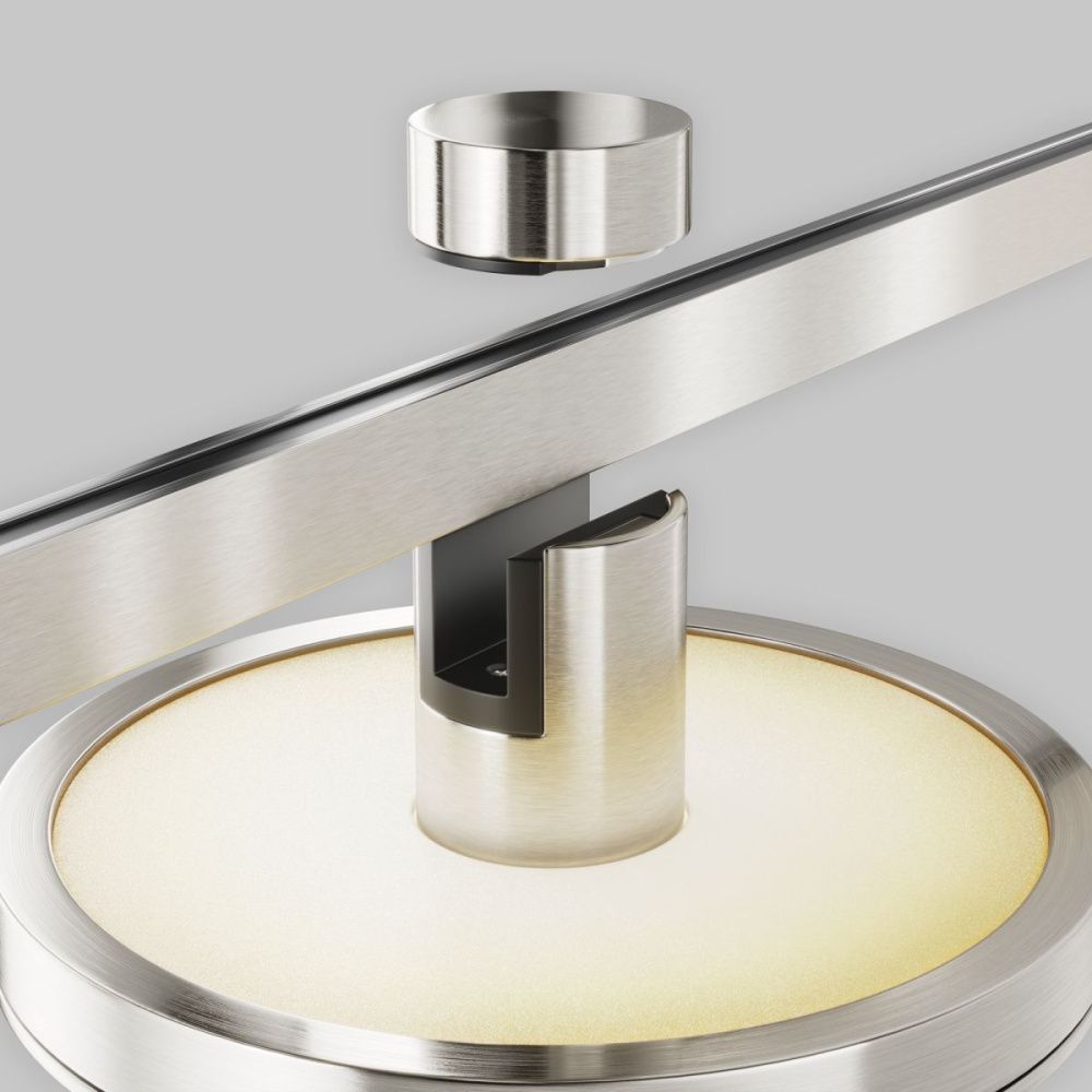 Трековый магнитный светильник 12 см, 7W, 3000K, Maytoni Technical Plato Flarity TR152-1-7W3K-PT, платина