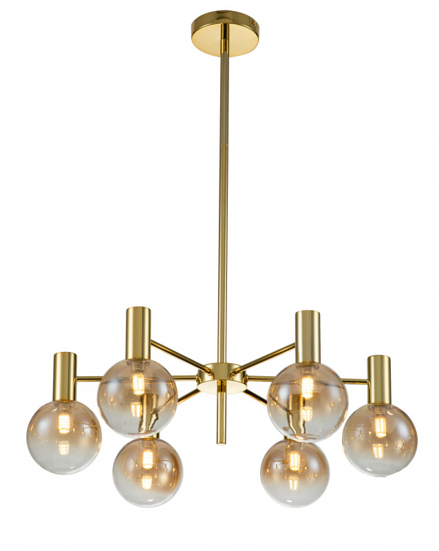 Светильник на штанге 630*630*222/1200 мм, 6*G9 золото Indigo Collana V000220, 13015/6R Gold