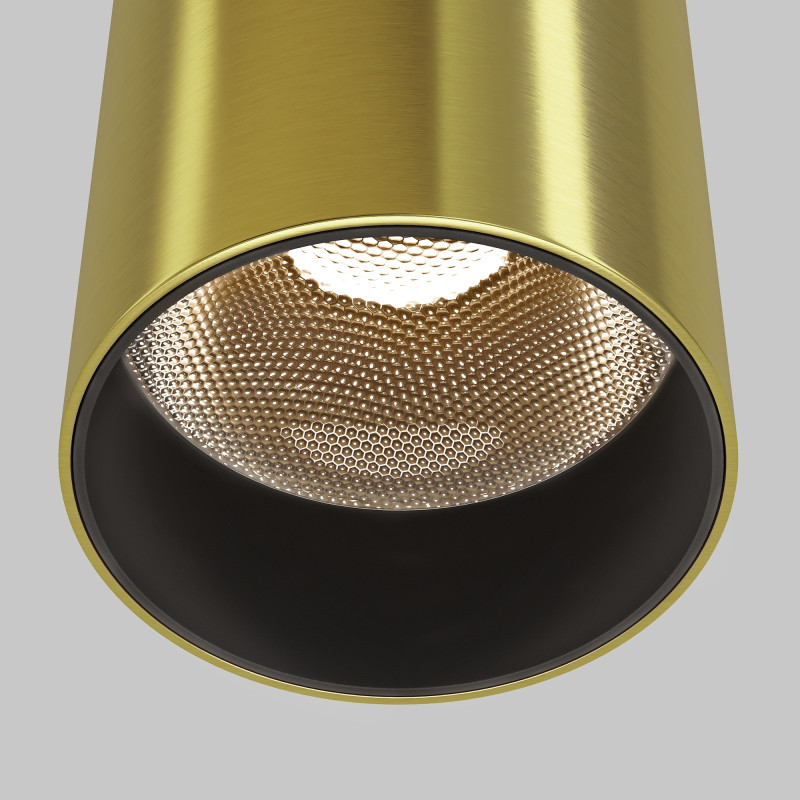 Подвесной светильник 5,2*5,2*30 см, LED, 12W, 3000К, Maytoni Technical FOCUS LED P072PL-L12W3K-BS латунный