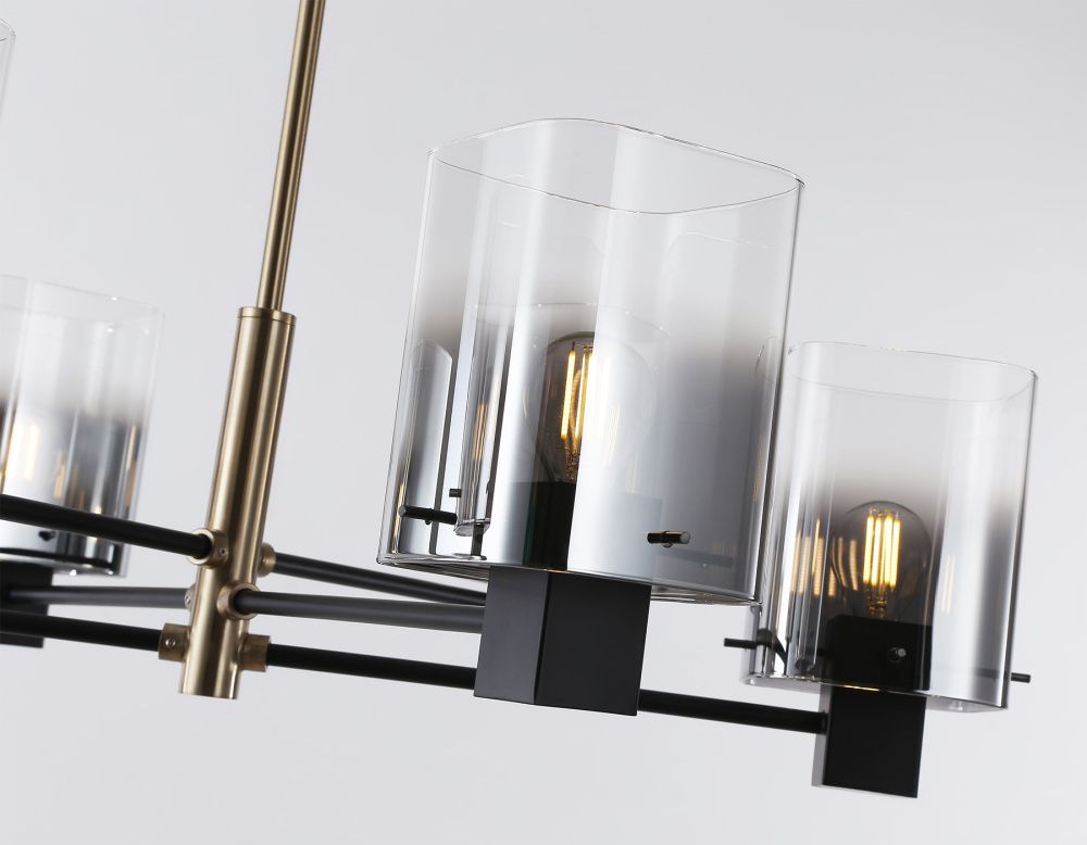 Подвесная люстра **69- см, 6*E14*40W, K, Ambrella Light High Light LH57041, черный, темная латунь