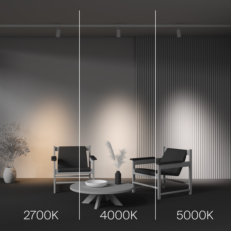 Трековый трехфазный светильник 7 см, 20W, 2700-5000K, Maytoni Focus Led TR197-3-20WCCT-M-W, белый