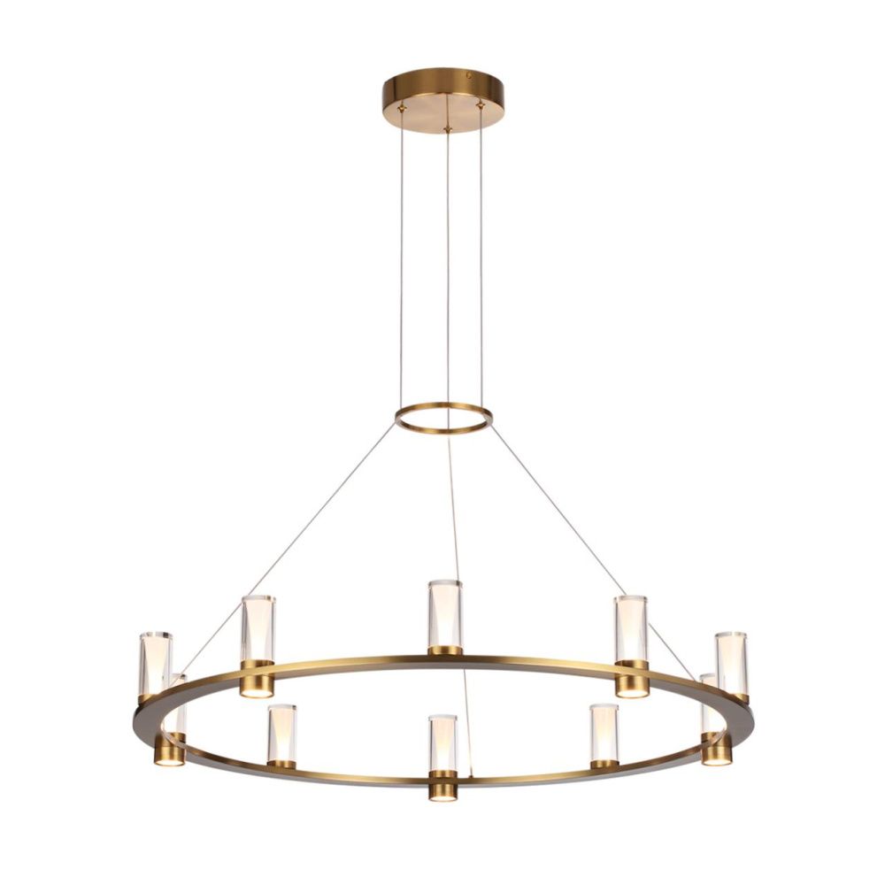 Подвесной светильник *4*200- см, 8*LED*45W, 3000K, Odeon Light Defance 7144/70L, бронзовый