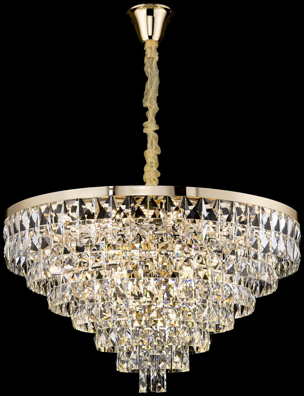 Каскадная люстра 100*139 см, 28*E14, 1120W, Wertmark CASSIA WE102.28.303 золотой