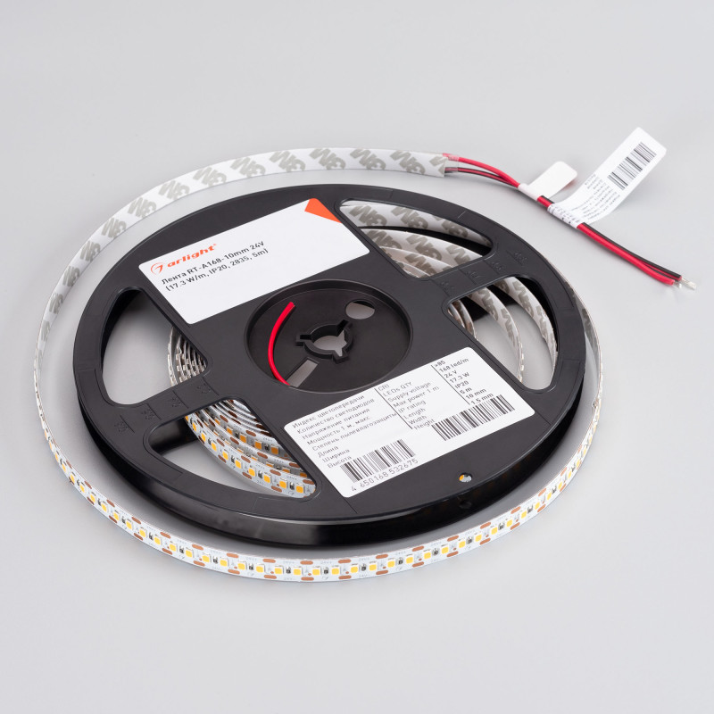 Лента RT-A168-10mm 24V Warm3000-CX2 (17.3 W/m, IP20, 2835, 5m) (Arlight, резка 2 светодиода) 028738(2). Цена указана за 5 метров. Продается кратно 5 метрам.