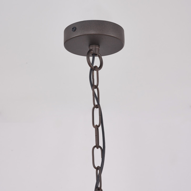 Подвесная люстра Favourite Ferrous 4007-2P, L400*W160*H545/1545, каркас двух цветов - коричневого цвета с внешней стороны и цвета золота с внутренней, декоративные элементы в виде колец