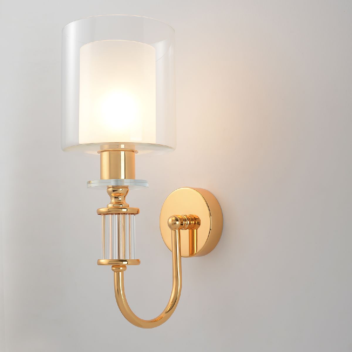 Бра 37 см, Crystal Lux ELENA AP1 GOLD, золото