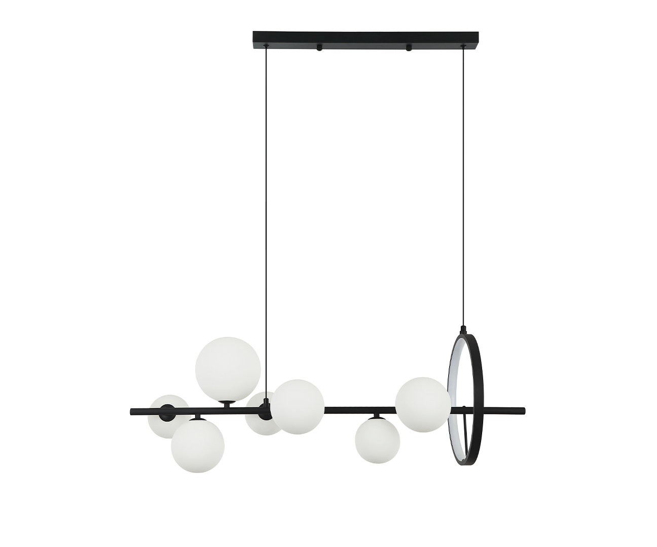 Светильник 90*28*15 см, 7*G9 + Led 17W 4000K Kink Light Iona 07608-7A,19(01), черный