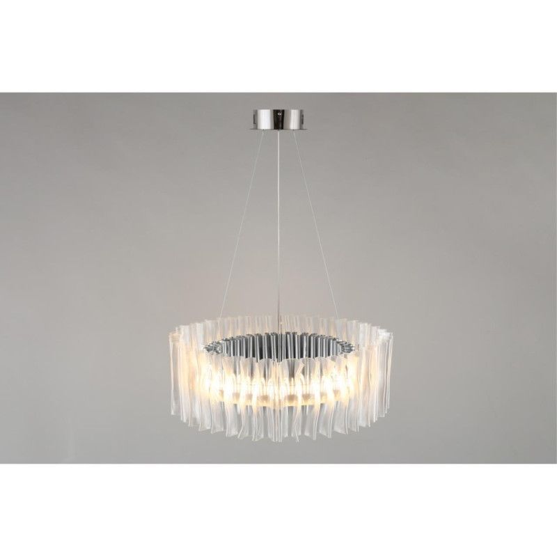 Подвесная люстра 60*60-200 см, 1*LED, 60W, 3000K, Aployt Milena APL.654.03.60, серый