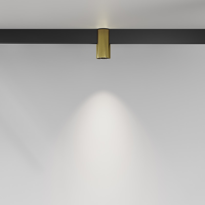 Светильник 5,3*5,3*10,4 см, LED, 7W, Maytoni Technical ALFA TR122-4-7W-DS-BS латунный, 3000-6000K, Dim