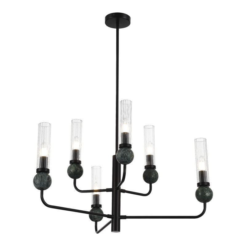 Люстра на штанге 80*151 см, 6*E14*40W, ST-Luce Medea SL1244.403.06, черный