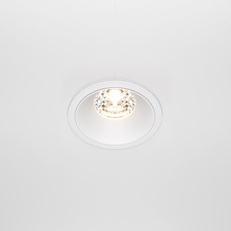 СВетильник 9 см, 15W, 3000K, Maytoni Downlight Alfa LED DL043-01-15W3K-RD-W, белый