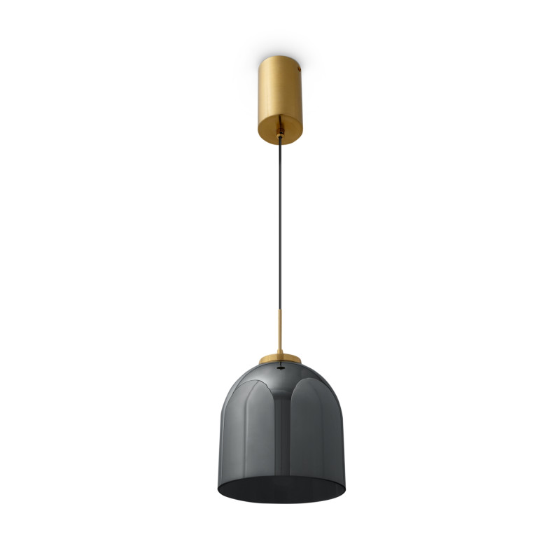 Светильник 15 см, 5W, 3000K, Freya Fume FR5399PL-L4BS1, латунь