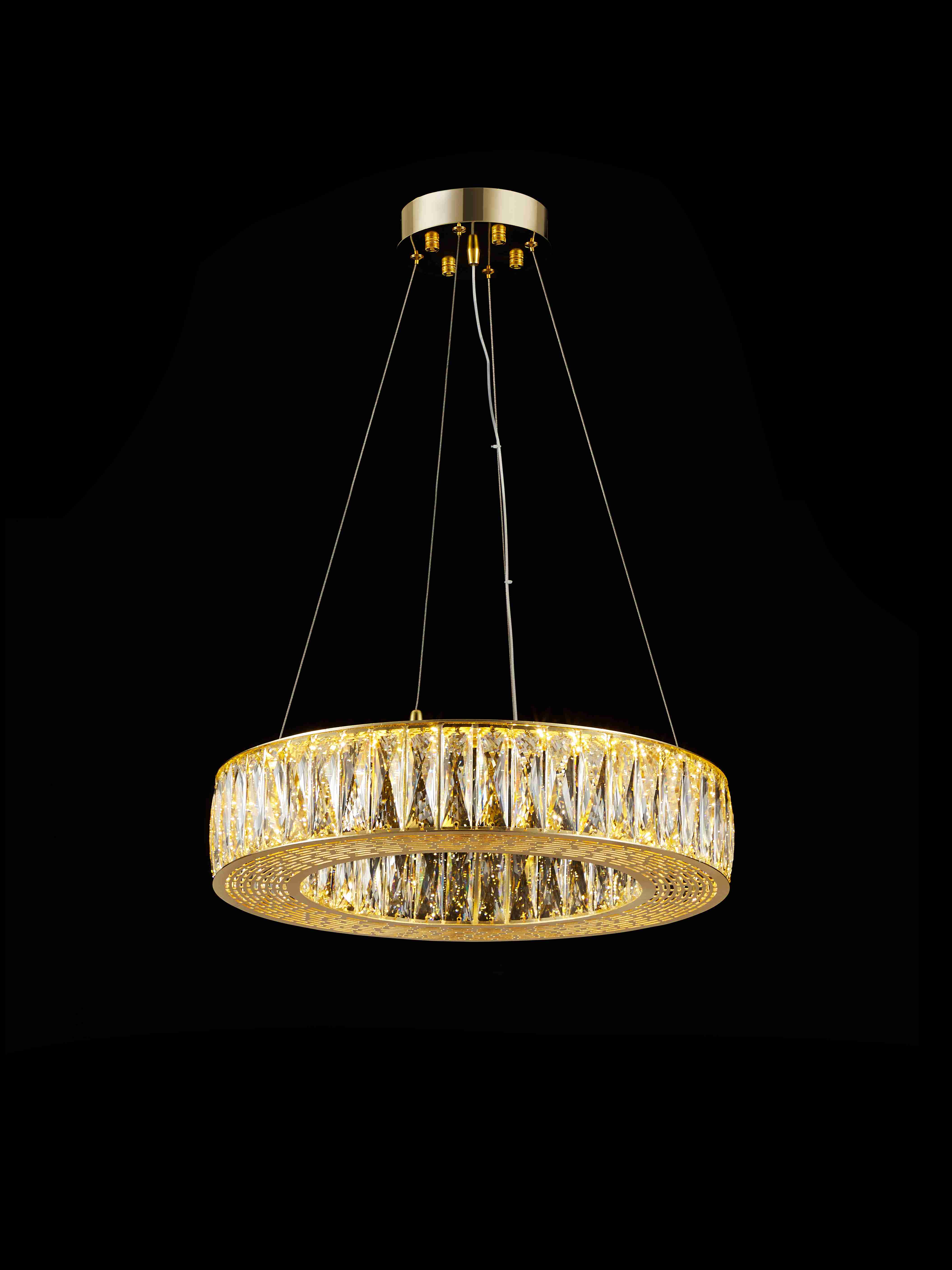 Люстра 500*100, LED, 96W 4000K NewRgy Cristallo E76-ф500*H100 GOLD, Золото