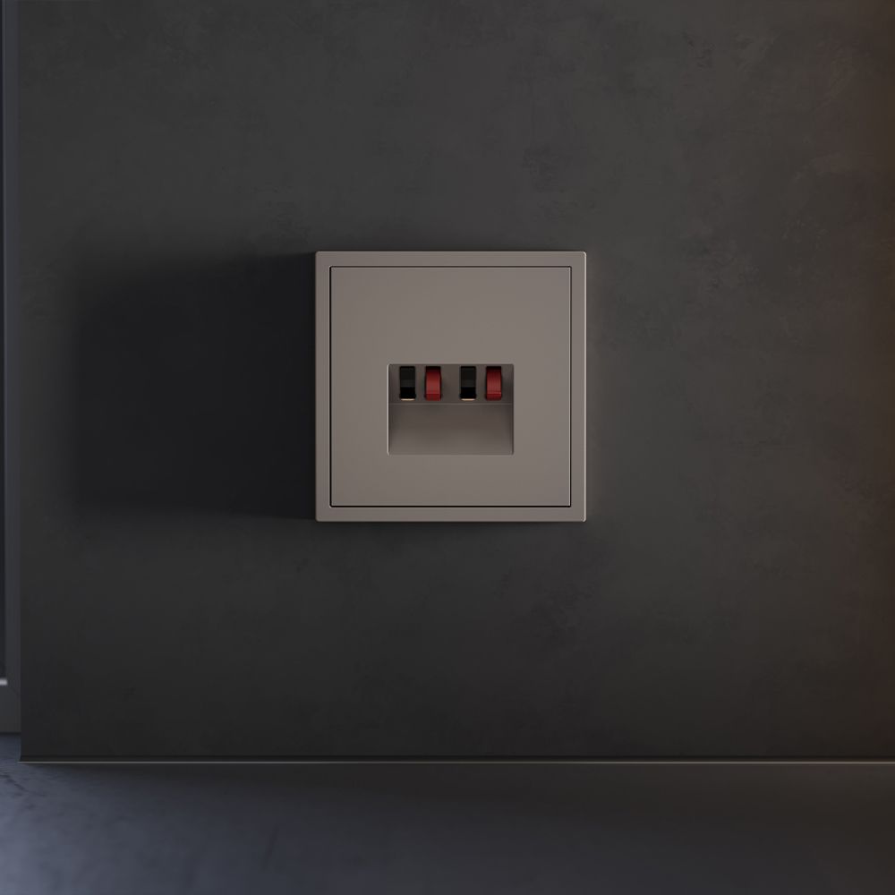 Накладка для розетки акустической 4-местной , S70, капучино Voltum VLS001514