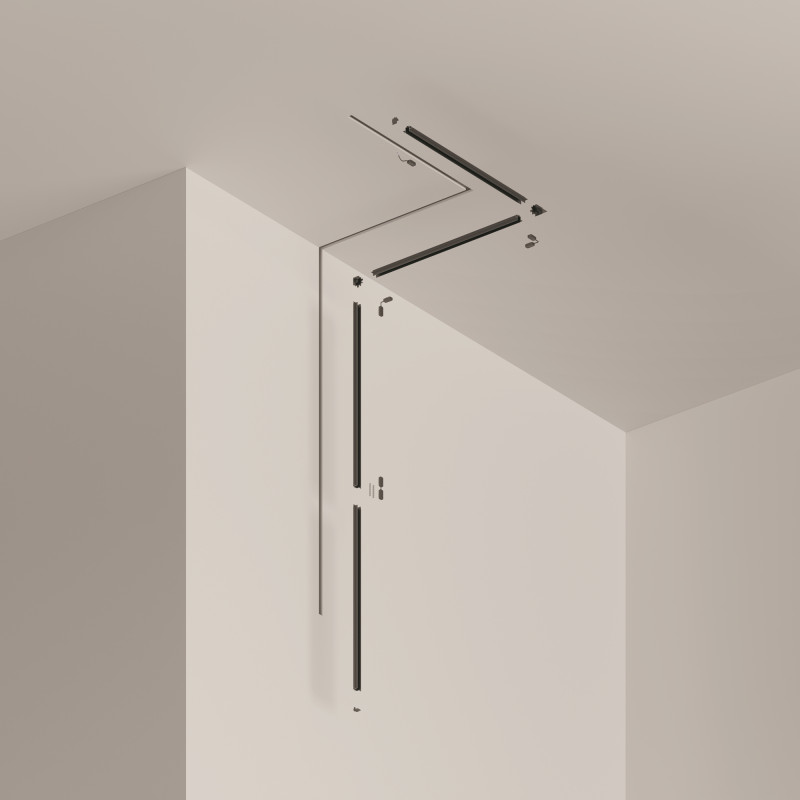 Шинопровод 200 см встраиваемый Maytoni Technical Magnetic track system Radity TRA084MP-12B черный